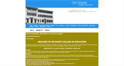 Desktop Screenshot of omshanticollegeofeducation.org