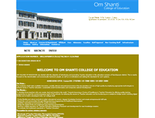 Tablet Screenshot of omshanticollegeofeducation.org